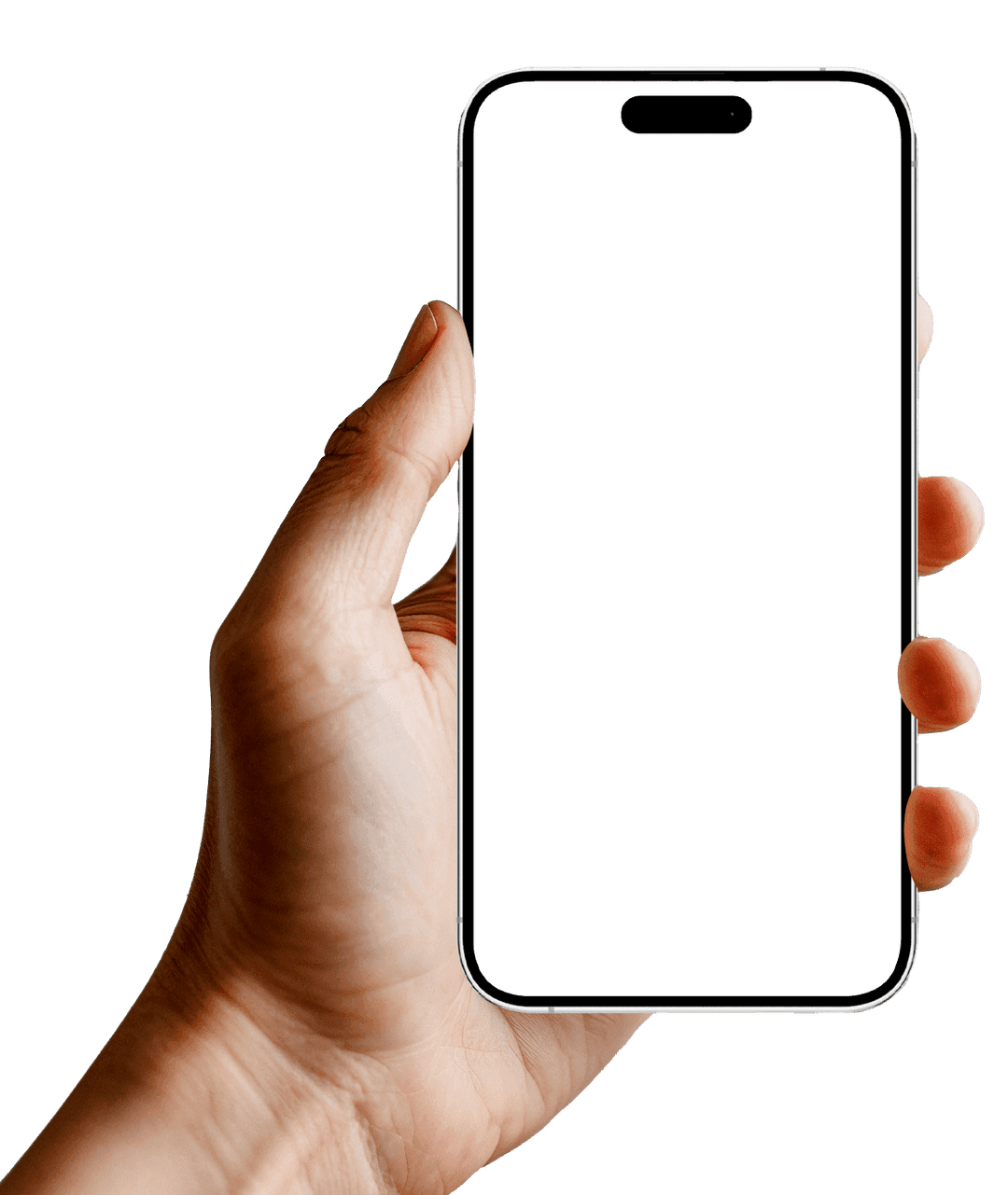 Decorative image of a hand with smartphone